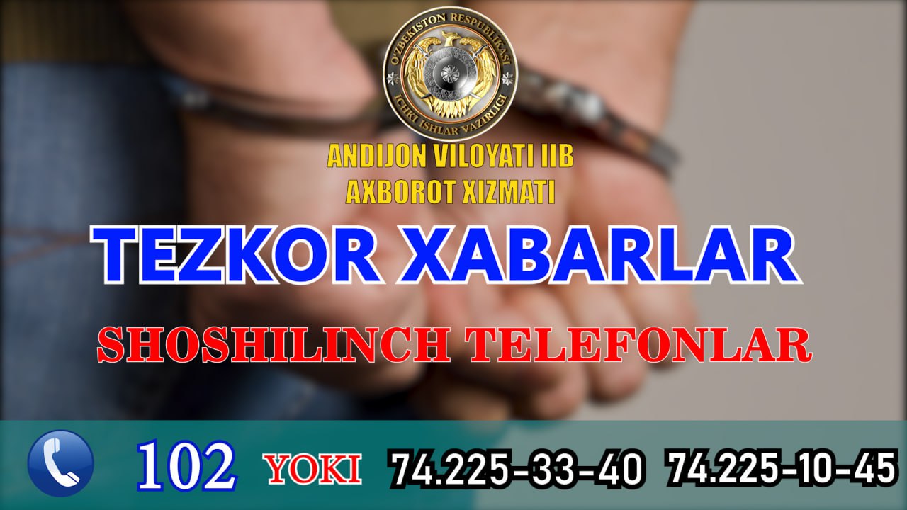 Qidiruvdagi shaxs qo‘lga tushdi