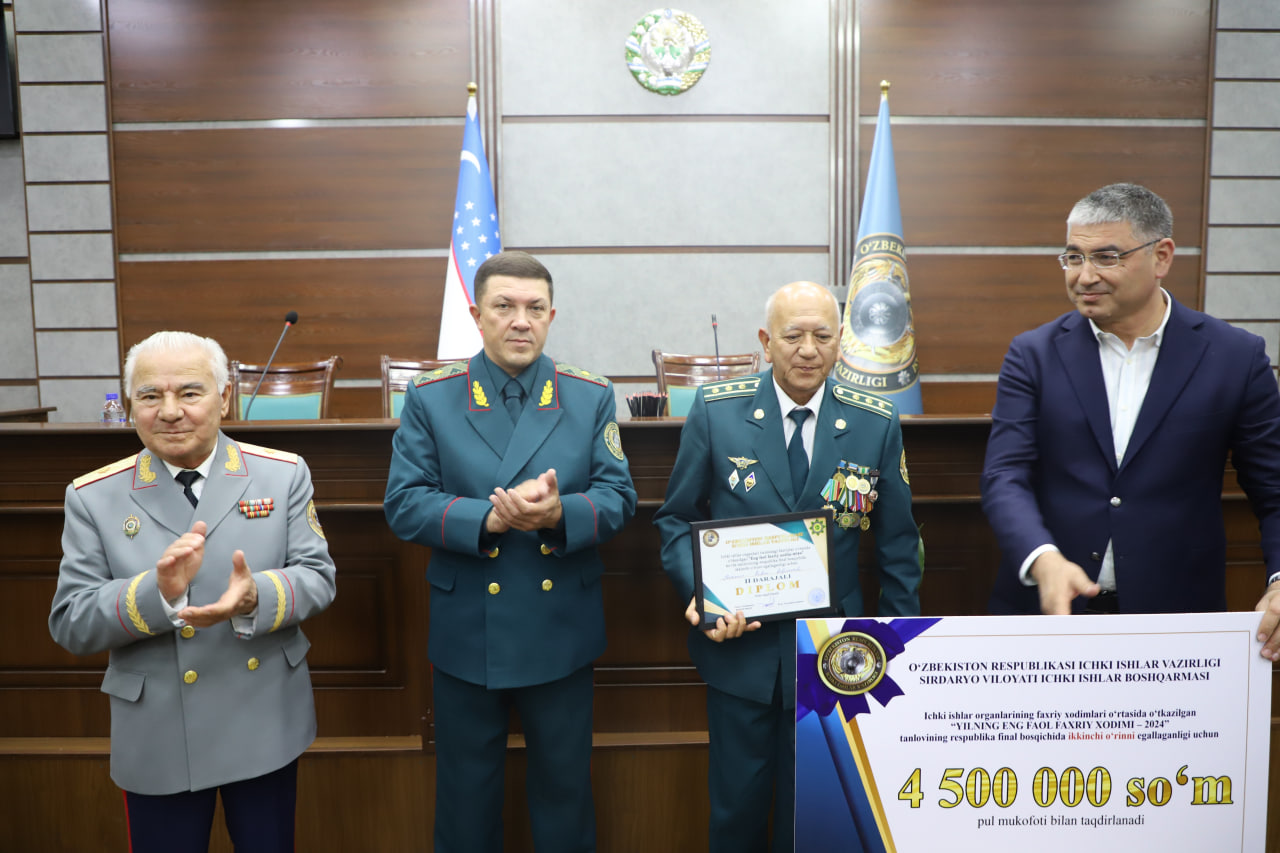 “Йилнинг энг фаол фахрий ходими” танловининг Республика босқичида Андижон вилояти ИИБ фахр…
