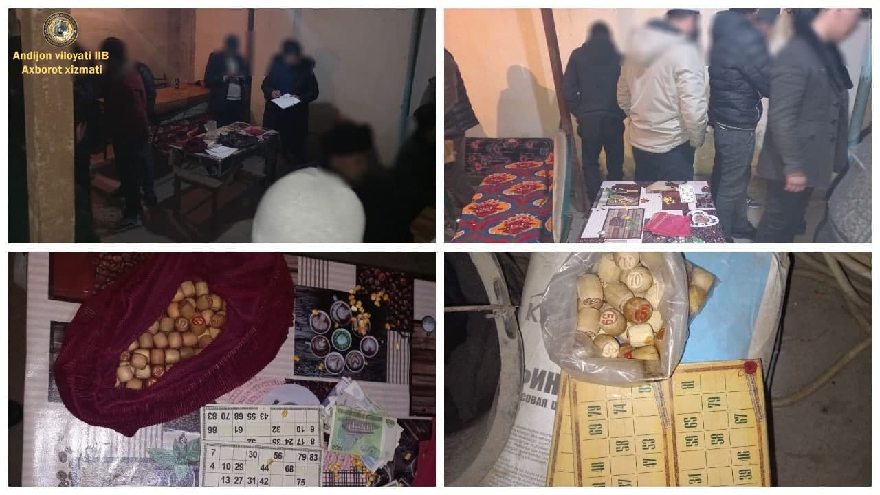 Andijon viloyati IIB JQB xodimlari tomonidan billiardxona ichidagi qimorxona fosh etildi  …