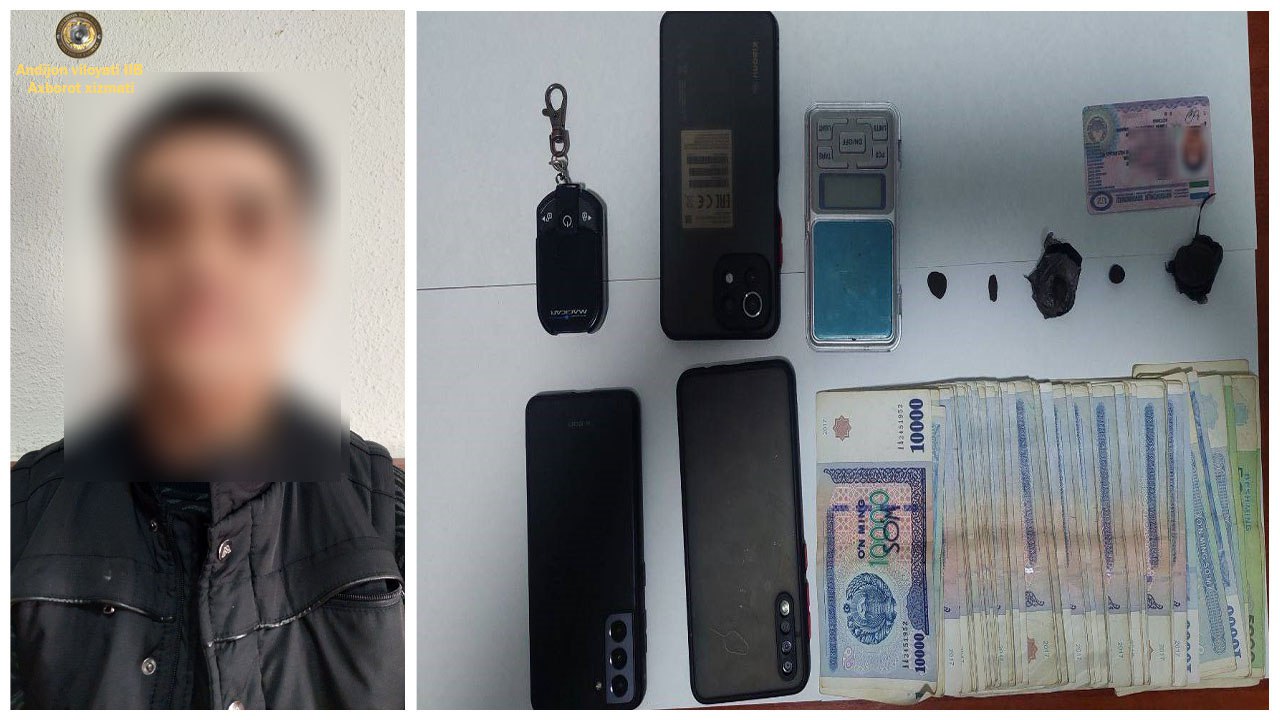 Andijon viloyati ichki ishlar organlari xodimlari tomonidan “gashish” giyohvandlik moddasi…