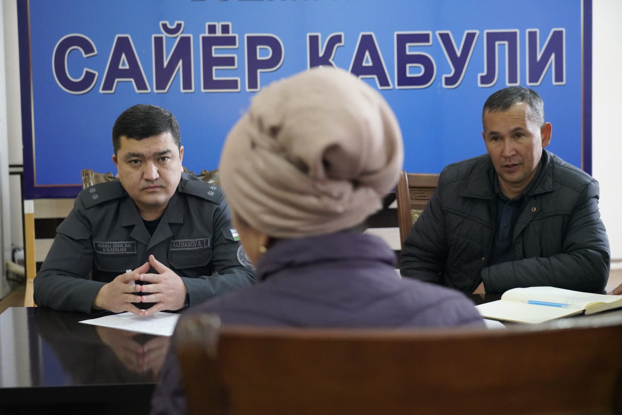 Андижон вилояти ИИБ раҳбарияти томонидан Балиқчи тумани 3-сектор ҳудудининг 