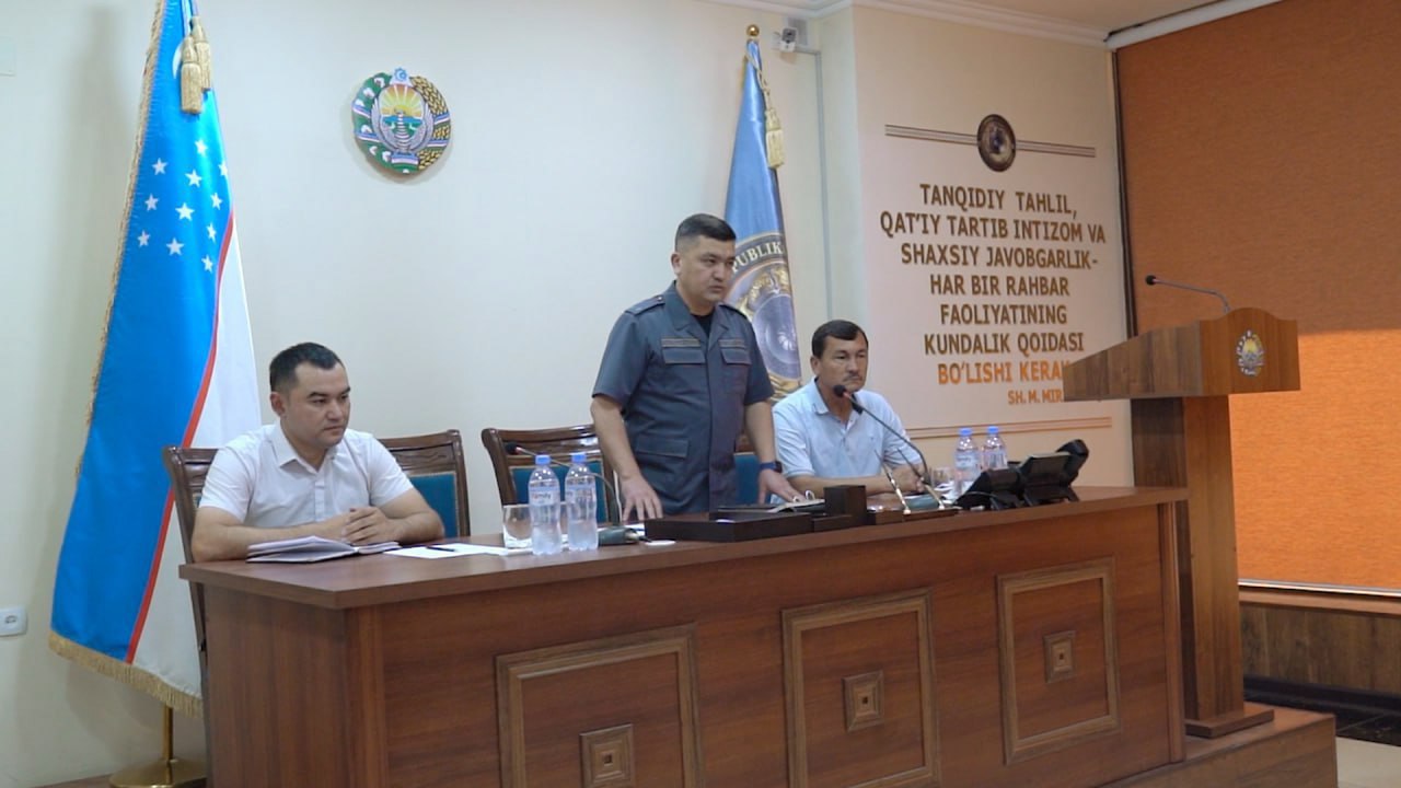 Andijon viloyati IIBda oliy taʼlim muassasalari bitiruvchi talabalari bilan “Ichki ishlar …