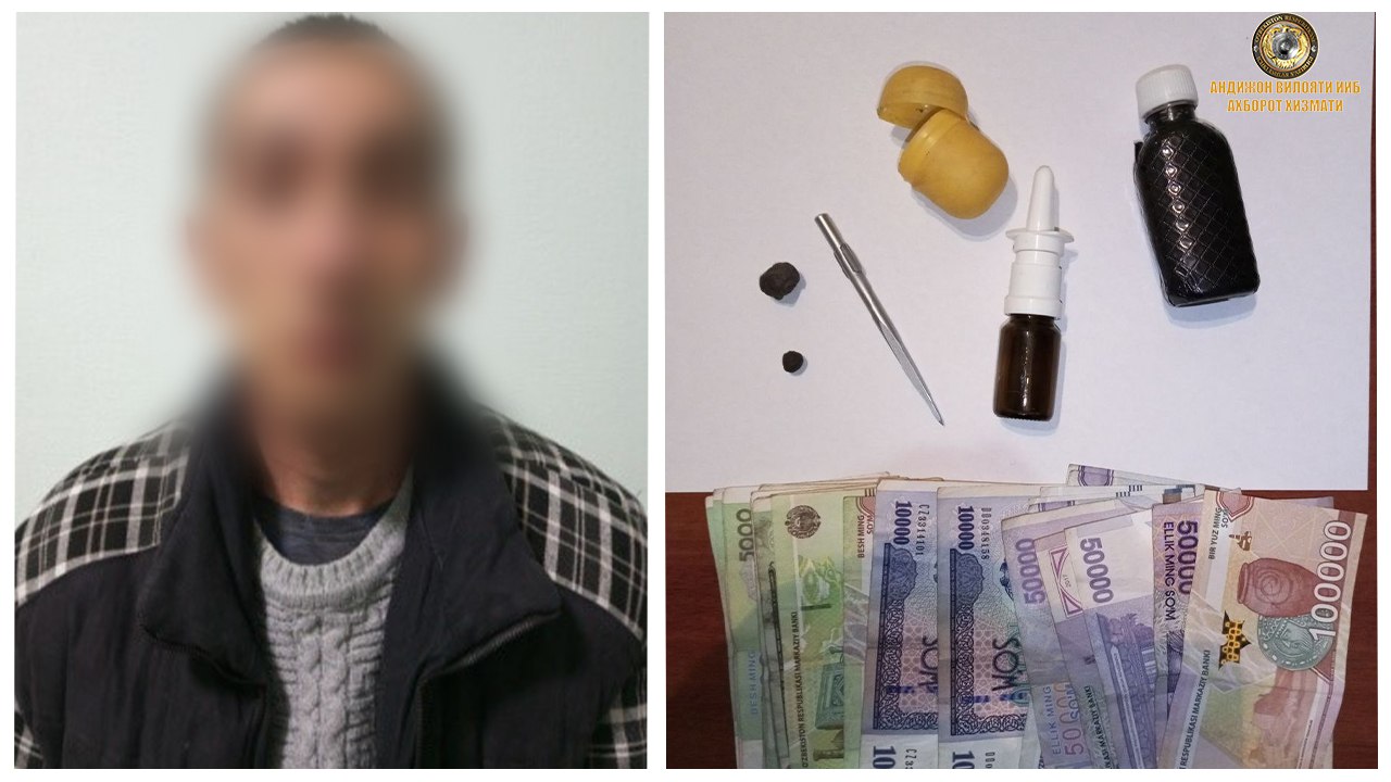 “Gashish” giyohvandlik vositasini sotayotgan fuqaro qo‘lga olindi