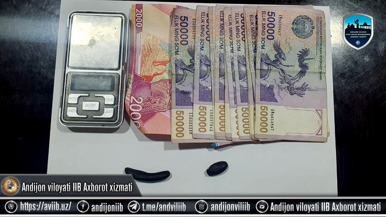 Andijon shahrida o‘tkazilgan tezkor tadbir natijasida og‘ufurush qo‘lga tushdi